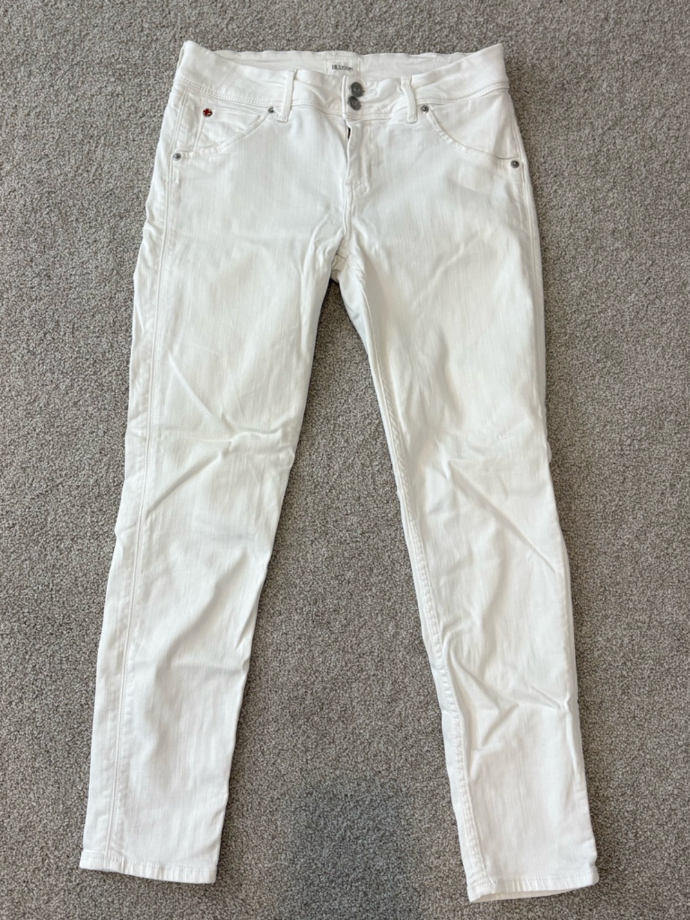 Hudson Jeans White Slim Casual Jeans